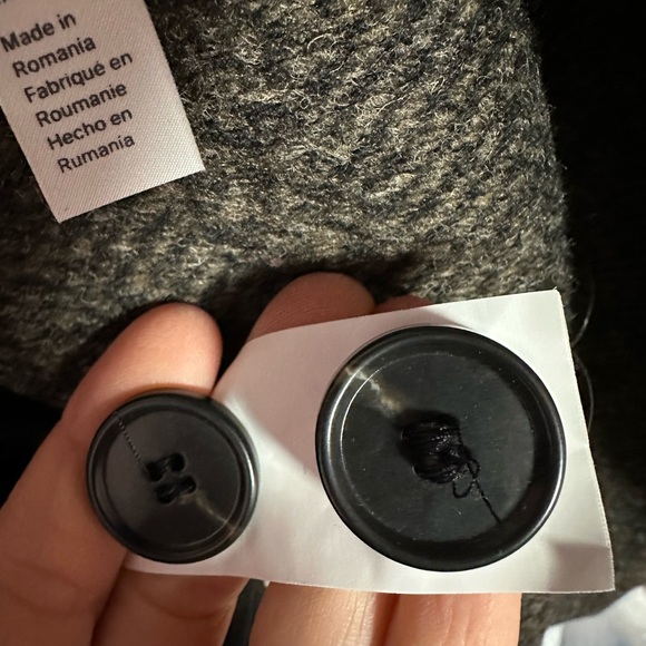 COS HERRINGBONE PEA COAT 6 NWT - Picture 5 of 17